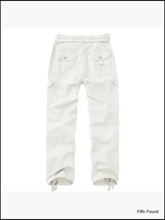 Women's Cotton Cargo Pants 7 Pockets Hiking Outdoor Casual Streetwear - Picture 3 of 7